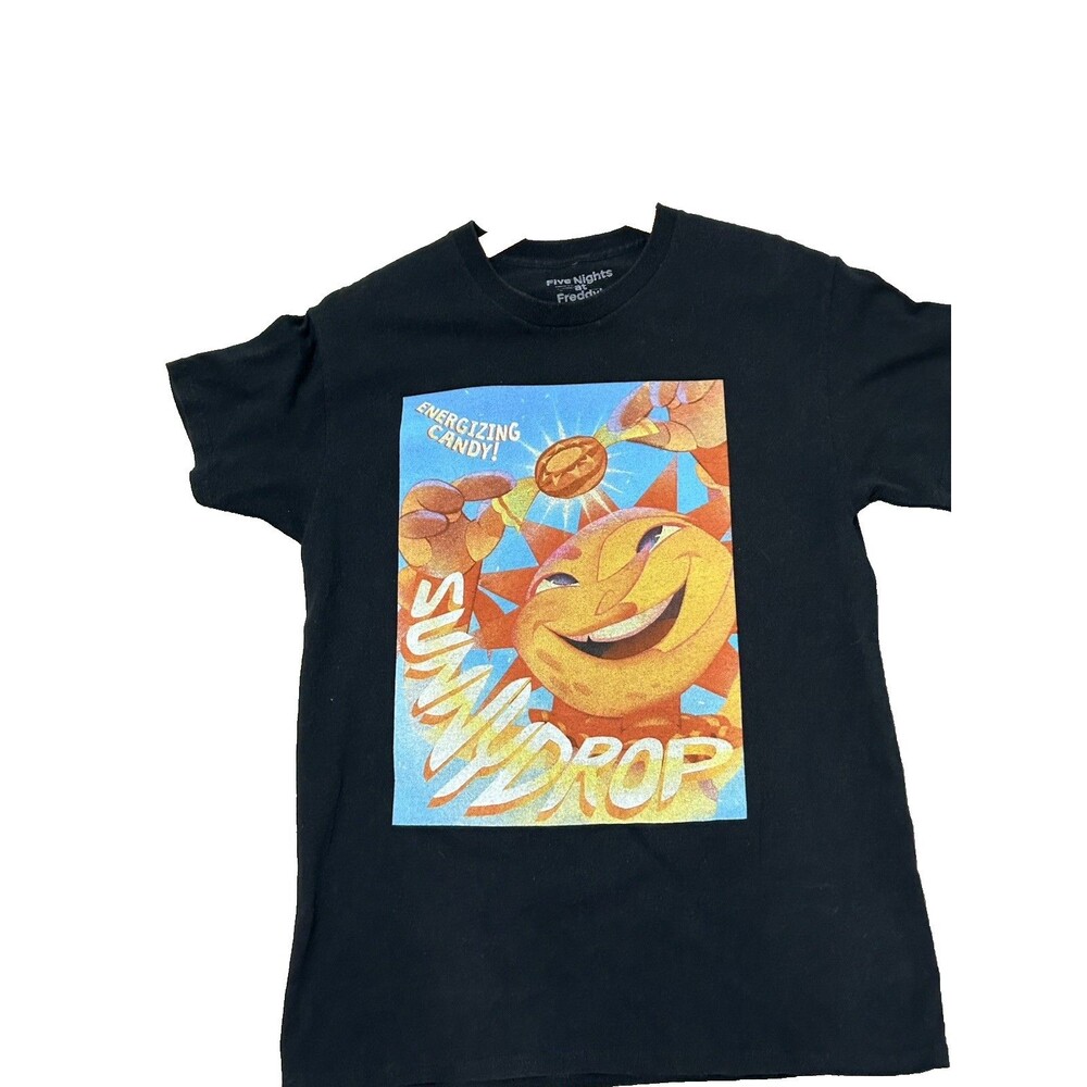 Five Nights At Freddy's Tee Front/Back Sundrop & Moondrop Candy Graphic S Med
